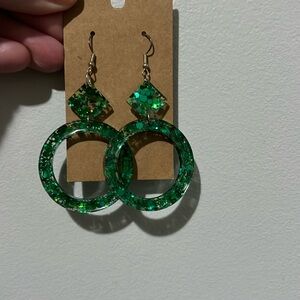 Unbranded St Patrick’s Day hoop earrings NWOT